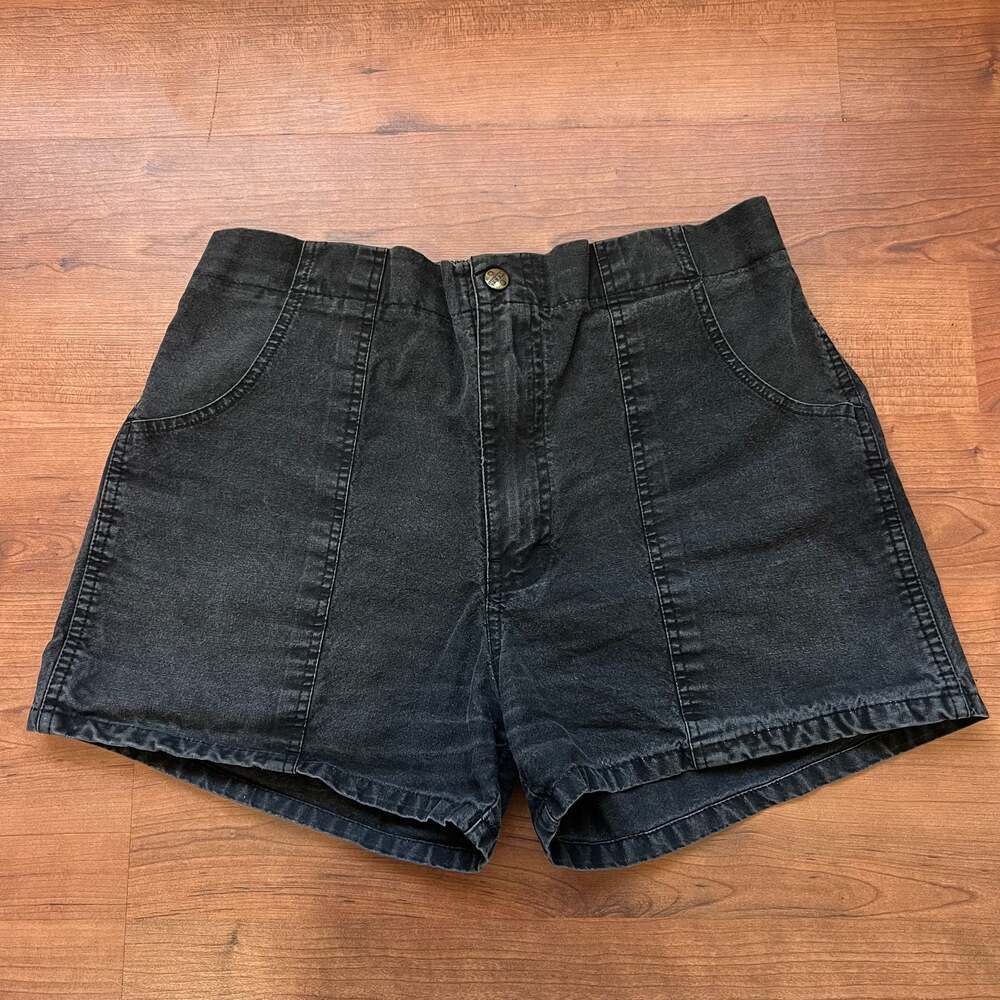 Vintage Men’s Weeds Black Denim High-Waisted Shorts Size 33